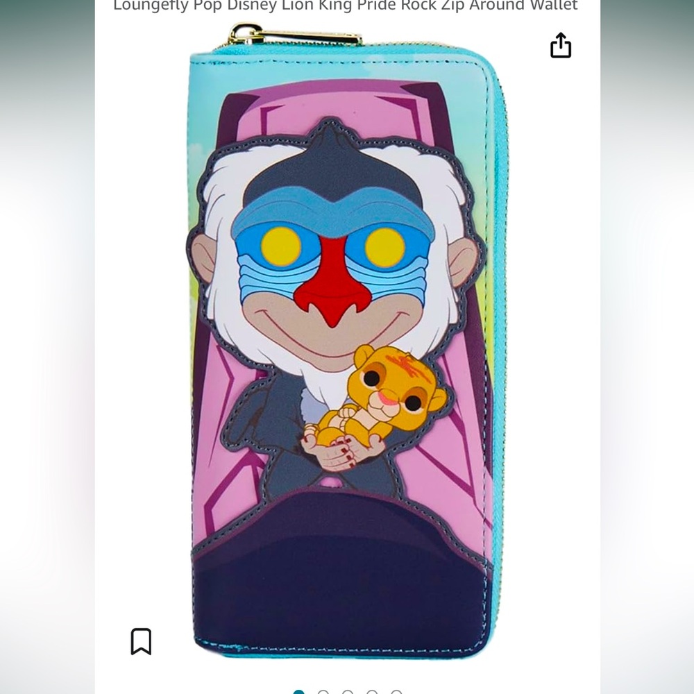 Loungefly lion king pop up wallet NWT